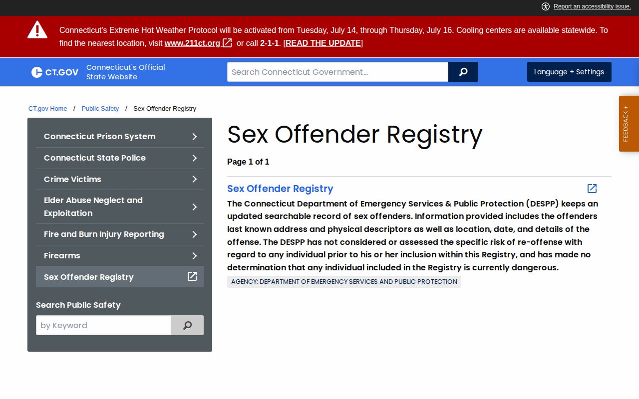 New Haven released inmate mugshot official Connecticut registry channel